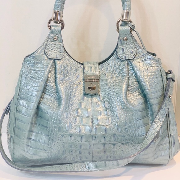 Brahmin Handbags - Brahmin Elisa Metallic Cloud Blue Melbourne RARE!